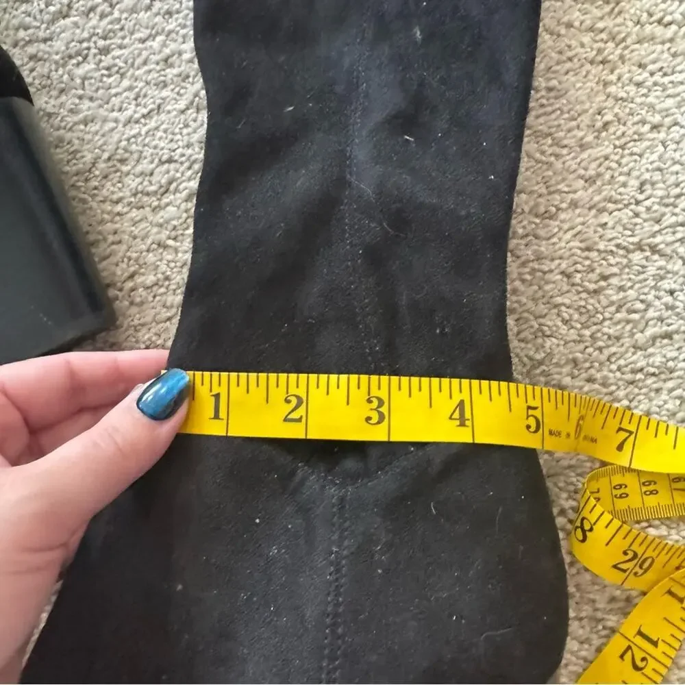 Marc Fisher Over The Knee Boots Women’s Size 9.5 Black Faux Suede Style Enrika